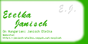 etelka janisch business card